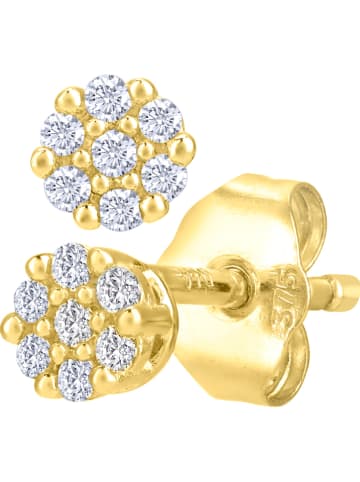 Gold-Ohrstecker mit Diamanten