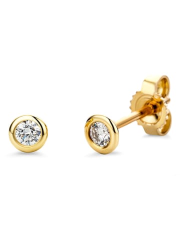 Gold-Ohrstecker mit Diamanten