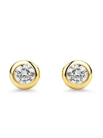 Gold-Ohrstecker mit Diamanten