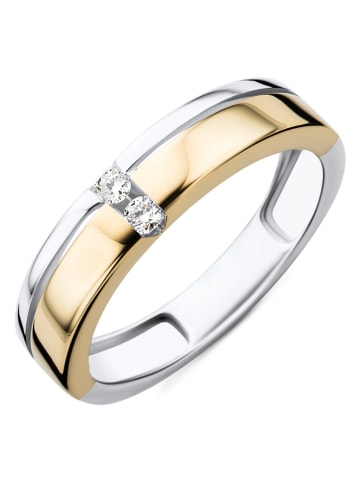 Witgouden/gouden ring met diamanten