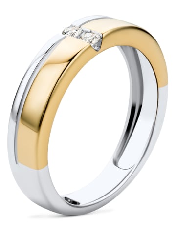 Witgouden/gouden ring met diamanten