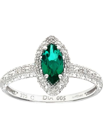 Weißgold-Ring mit Diamanten