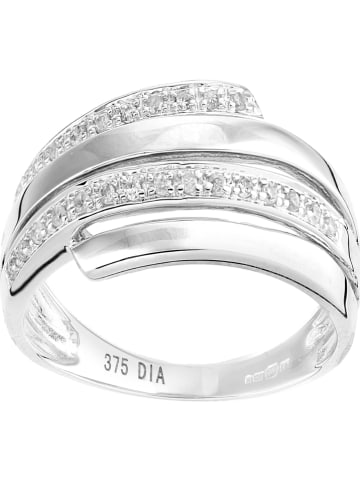 Weißgold-Ring mit Diamanten