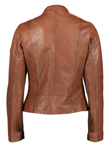 Leren jas camel