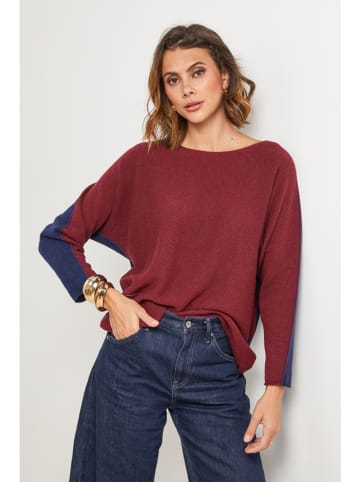 Pullover "Boheme" in Dunkelblau/ Bordeaux