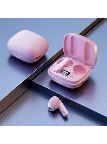 Słuchawki douszne Bluetooth w kolorze jasnoróżowym