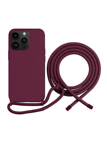 Case mit Kordel für iPhone 14 Pro Max in Bordeaux