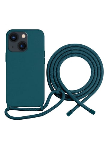 Case mit Kordel für iPhone 13/14 in Petrol