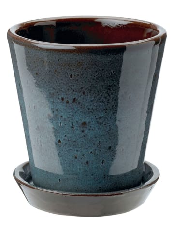 Kruidenbloempot "Knabstrup" petrol - (H)12 x Ø 10,5 cm