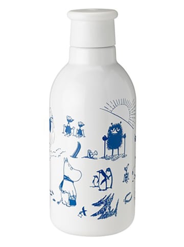 Isoleerfles "Courage" wit/blauw - 500 ml