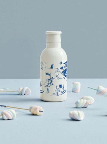 Isoleerfles "Courage" wit/blauw - 500 ml