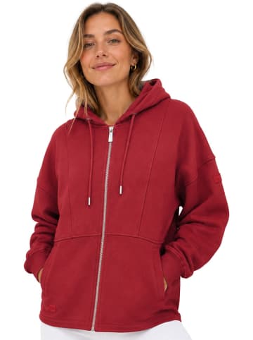 Sweatjacke "Florale" in Bordeaux