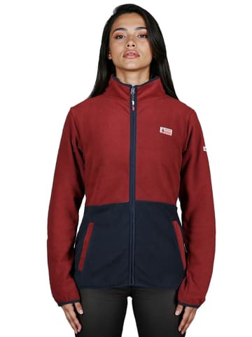 Fleecejacke "Touki" in Bordeaux/ Dunkelblau
