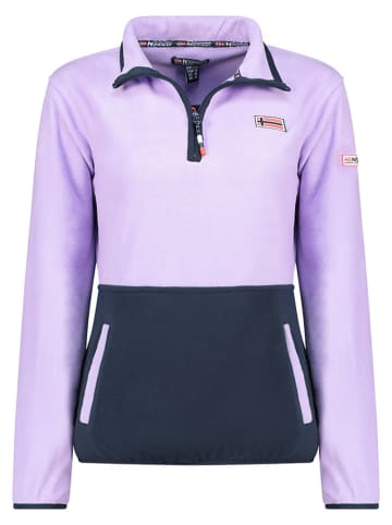 Fleecepullover "Touki" in Flieder/ Dunkelblau