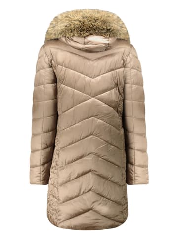 Doorgestikte mantel "Bololita" taupe