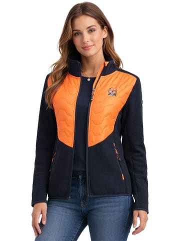 Fleecejacke "Telsi" in Dunkelblau/ Orange