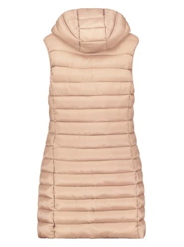 Doorgestikte bodywarmer "Vatikamap" beige