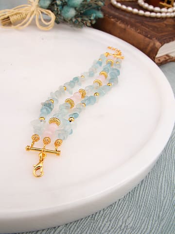 Vergulde armband met edelstenen