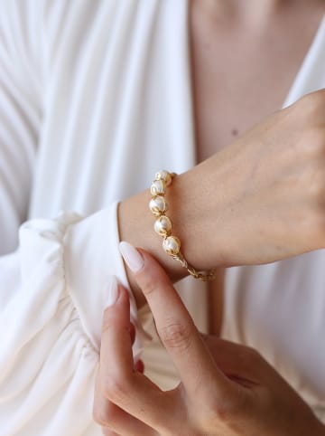 Vergulde armband met parels
