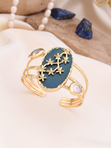 Vergulde armband met edelsteen