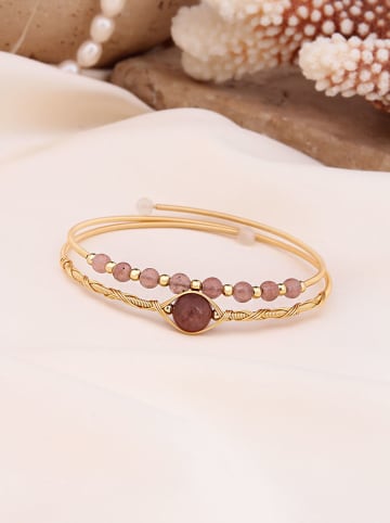 Vergulde armband met edelstenen
