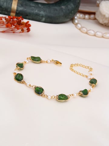 Vergulde armband met kristallen