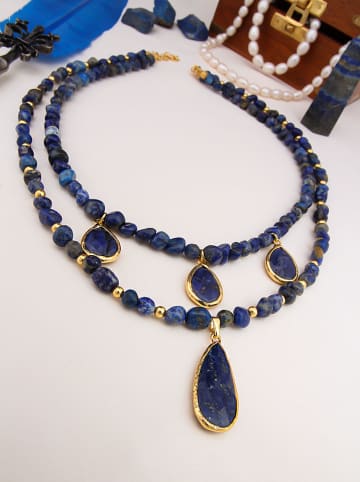 Vergulde ketting met sierelementen - (L)50 cm