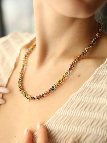Vergulde ketting met sierelementen - (L)45 cm