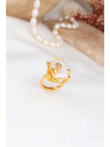 Parelring wit