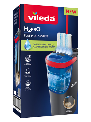 Vlakmop systeem "H2PRO" blauw/rood