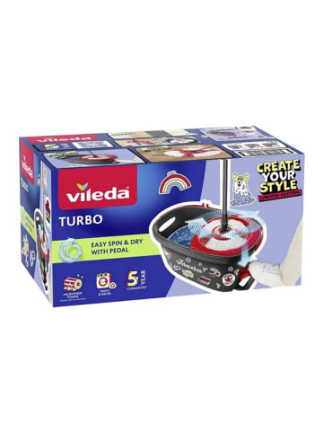 Bodenwischer-Set "Turbo my Style - Dirt is Good" in Schwarz