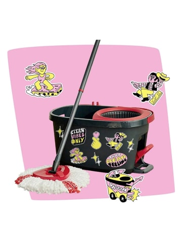 Bodenwischer-Set "Turbo my Style - Cleaning Lover" in Schwarz