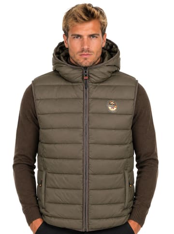 Doorgestikte bodywarmer "Vamigo" kaki