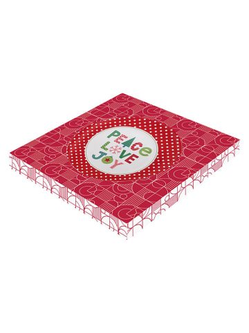 Platzteller "Xmas Joy" in Rot - Ø 33 cm