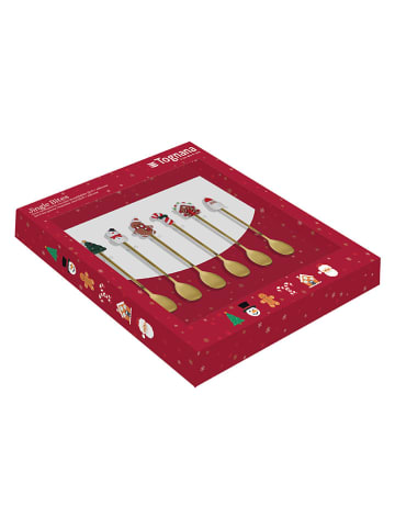 6er-Set: Teelöffeln "Jingle Bites" in Gold