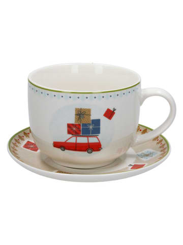 Jumbotasse ''Christmas Time'' in Weiß/ Bunt - 480 ml
