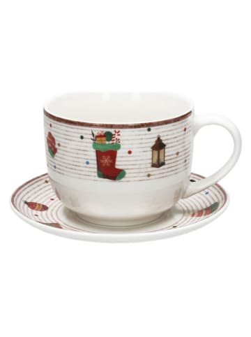Jumbotasse ''Christmas Time'' in Weiß/ Bunt - 480 ml