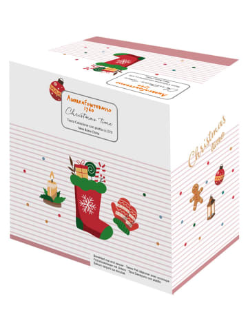 Jumbotasse ''Christmas Time'' in Weiß/ Bunt - 480 ml