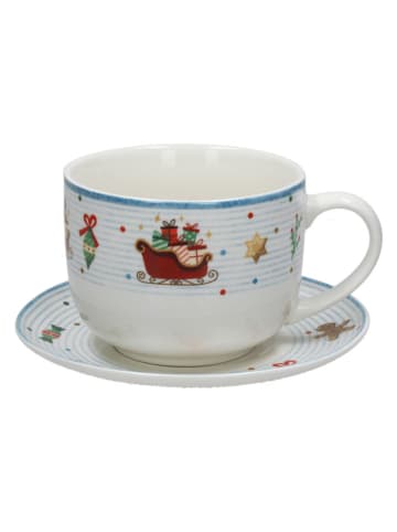 Jumbotasse ''Christmas Time'' in Weiß/ Bunt - 480 ml