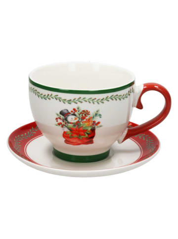 Jumbotasse ''Christmas Time'' in Weiß/ Rot - 480 ml