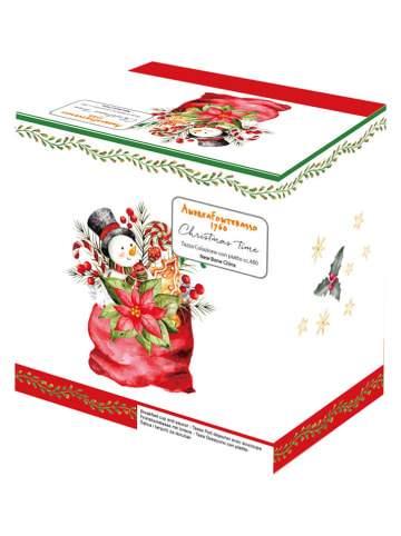 Jumbotasse ''Christmas Time'' in Weiß/ Rot - 480 ml