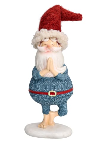 Dekofigur "Santa Tree" in Blau/ Rot - (B)8,5 x (H)23,5 x (T)8 cm