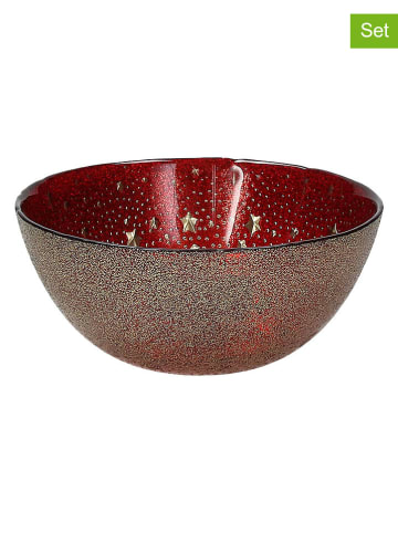 6er-Set: Schalen "Natale" in Bordeaux - Ø 15,5 cm