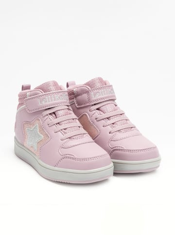 Sneakersy "Rosa" w kolorze srebrno-jasnoróżowym