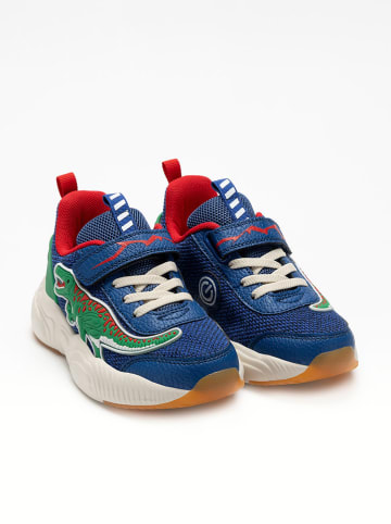 Sneakers "T-Rex" in Blau/ Grün