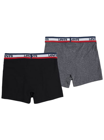 2er-Set: Boxershorts in Grau/ Schwarz