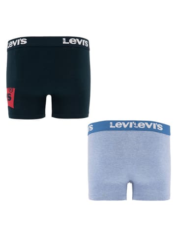 2er-Set: Boxershorts in Schwarz/ Hellblau