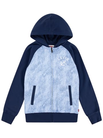 Sweatvest lichtblauw/donkerblauw