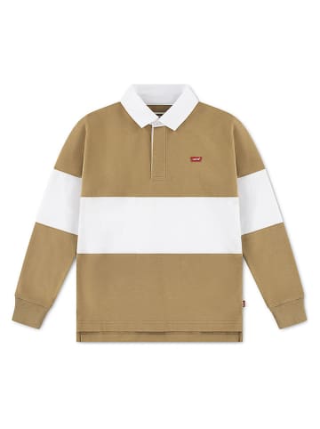 Sweatshirt lichtbruin/wit