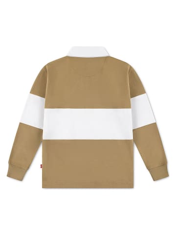 Sweatshirt lichtbruin/wit